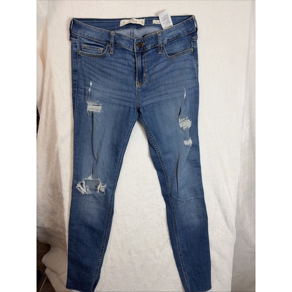 Hollister Women's Low Rise Jeans7R W28L30 Frayed Distressed